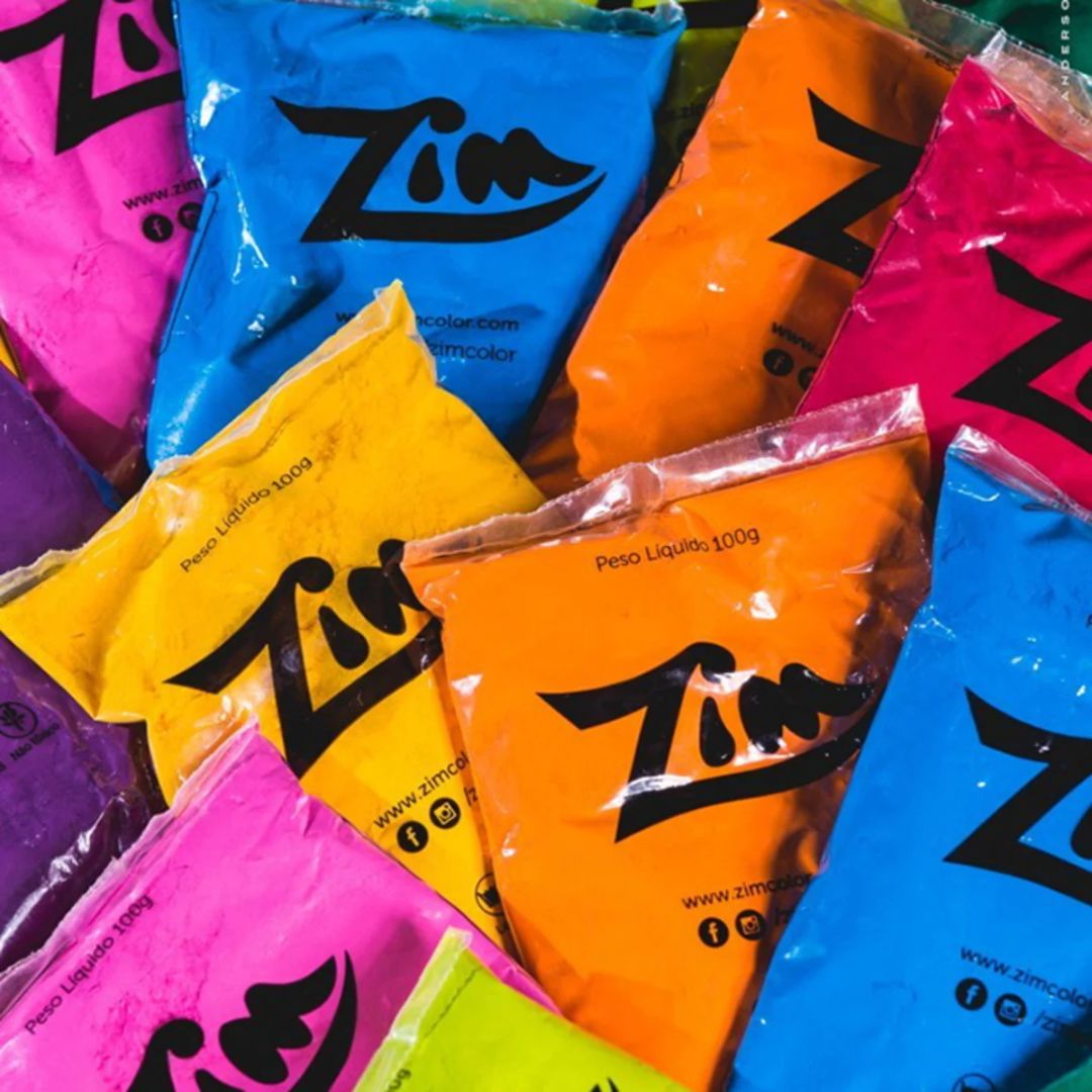 Pó colorido para festa