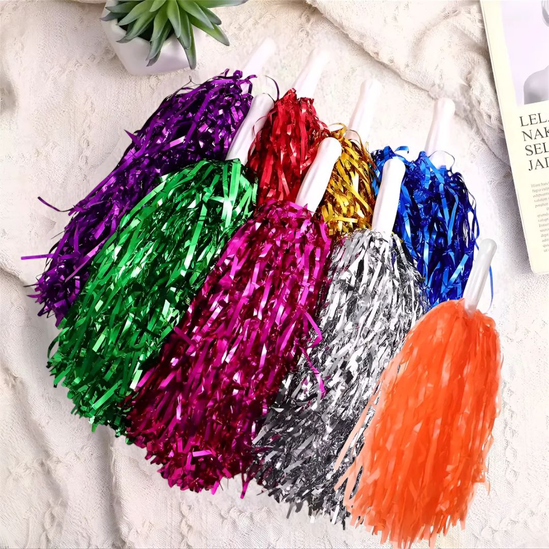 Pom Pom colorido metalizado