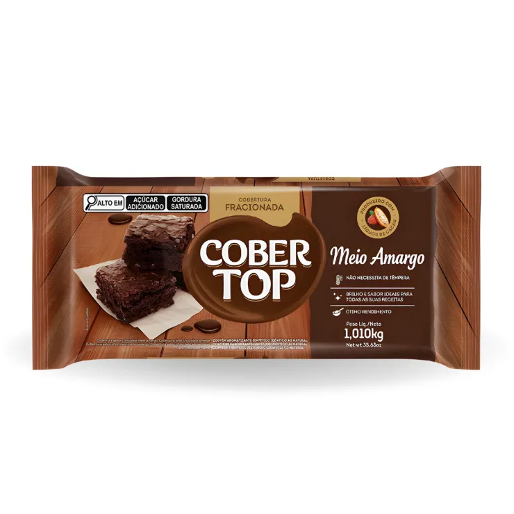 Cobertura Fracionada Cober Top Meio Amargo (1,010kg) - Imagem 2