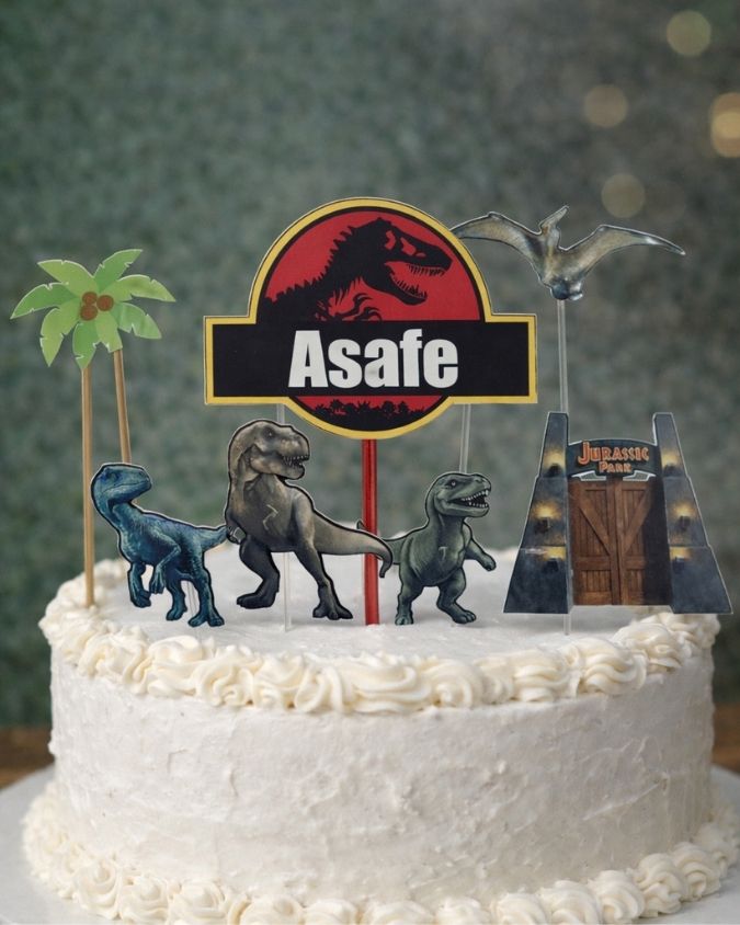 Topo de bolo Jurassic Park