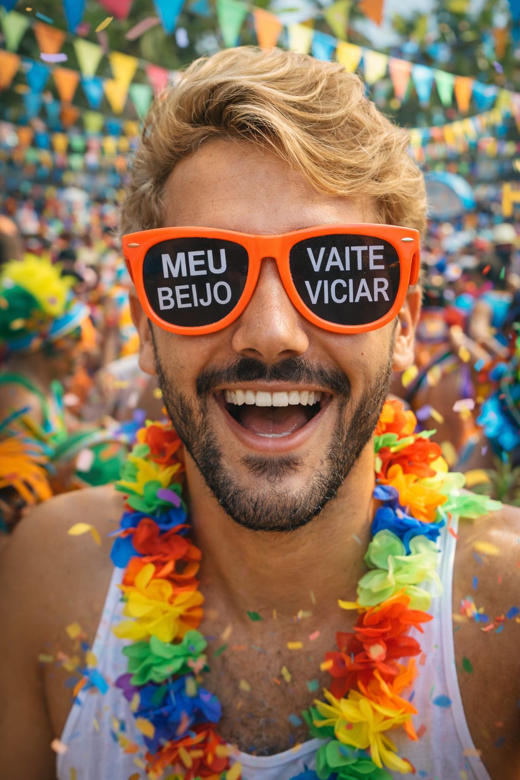 Óculos divertido com escrita para festas - Imagem 4