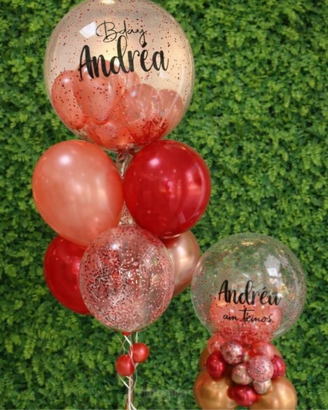 Arranjo de Balões Bubble Personalizados