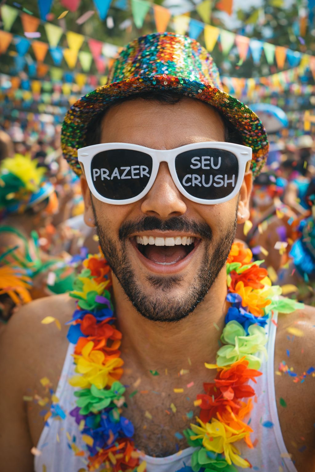 Óculos divertido com escrita para festas - Imagem 3