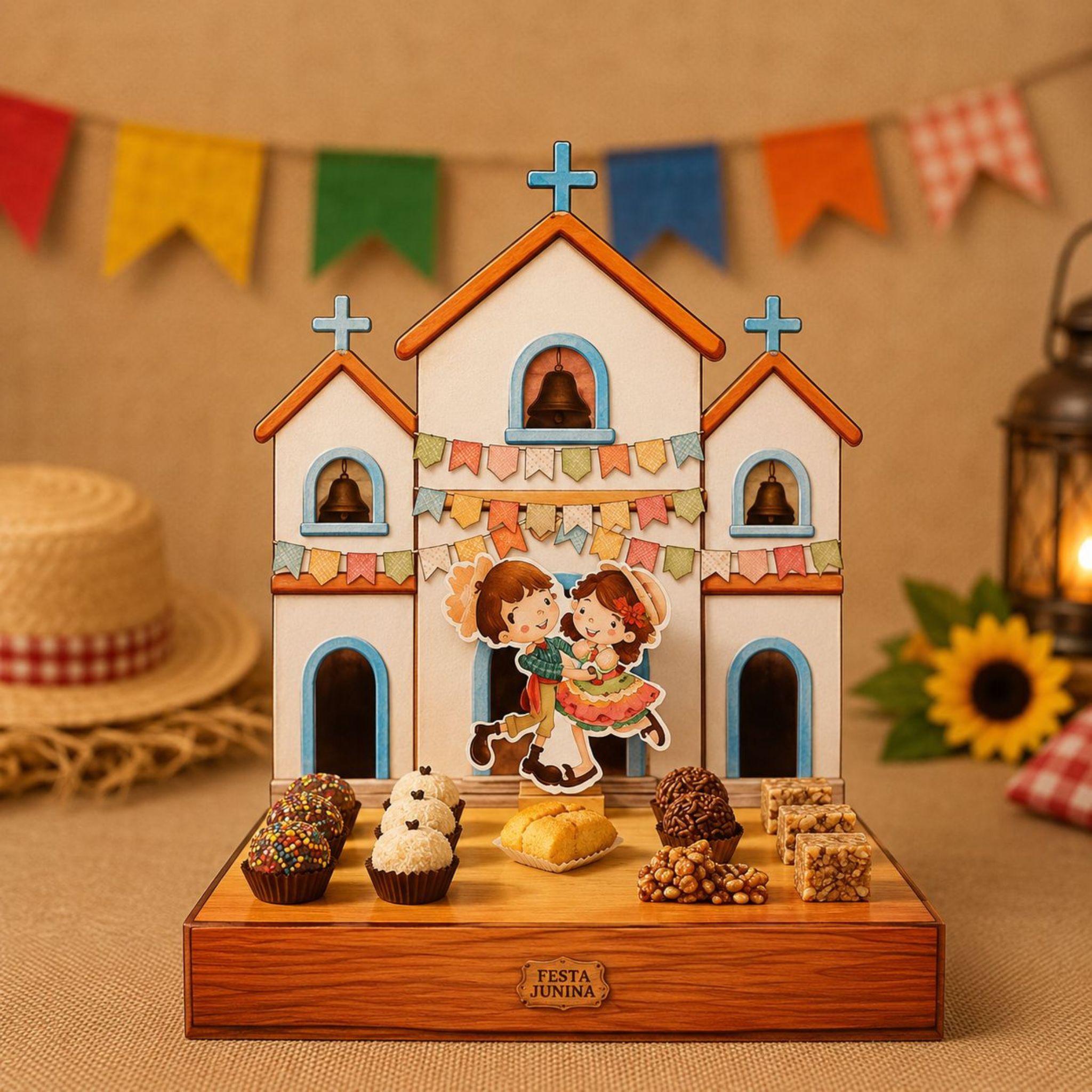 Base Decorativa Festa Junina para Doces