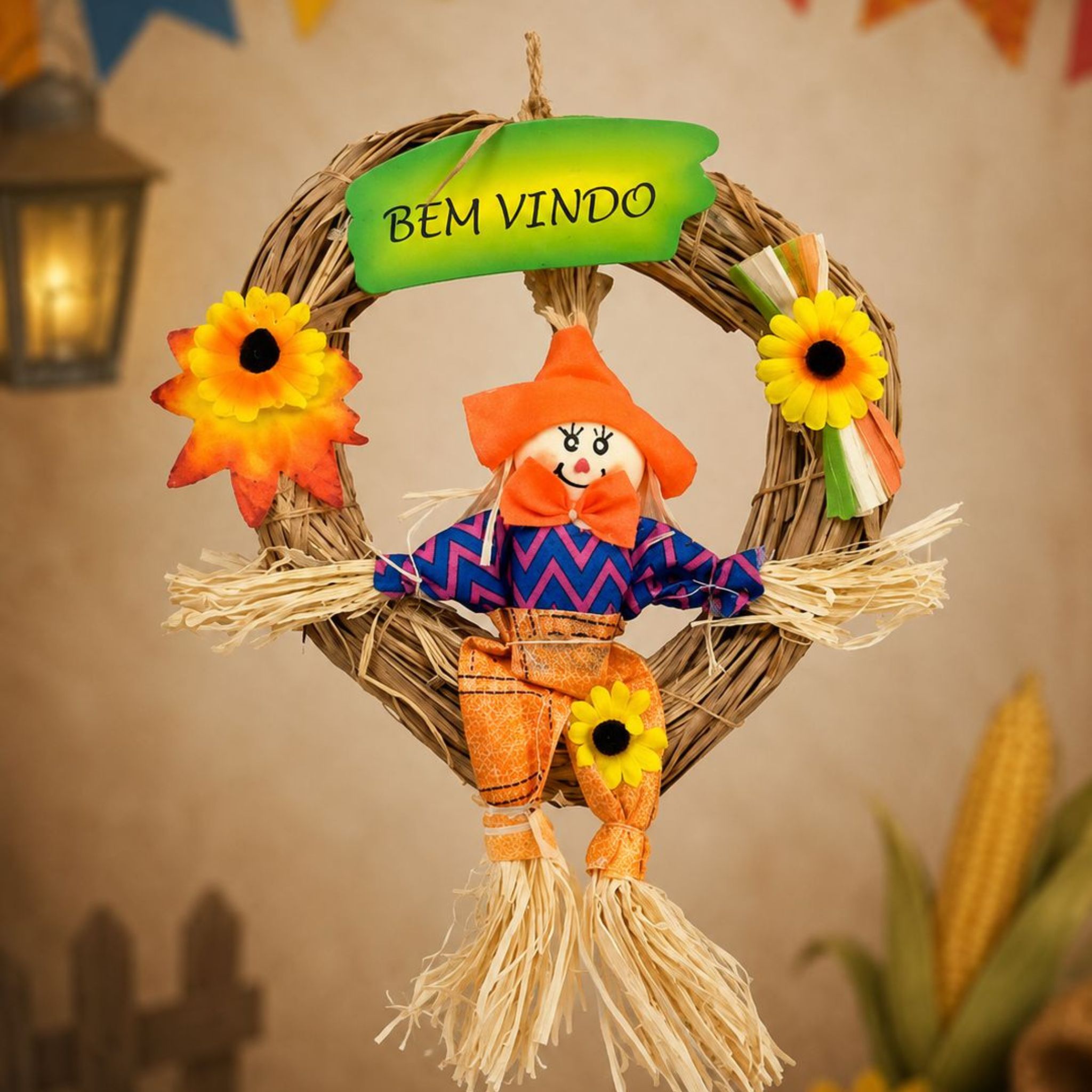 Guirlanda Junina Decorativa “Bem Vindo”